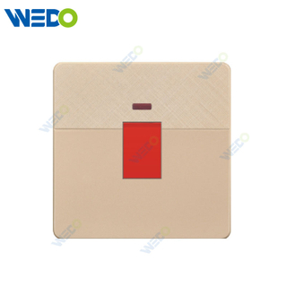 D1 Light Switch Simple Electric, Wall Switch 45A with Neon Wall Switch PC Material Cover with IEC Report SASO