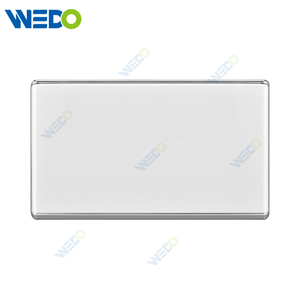 S2-W Home Switches Blank Plate 86*146 16A 250V Light Electric Wall Switch Socket PC Material with Chrome Frame