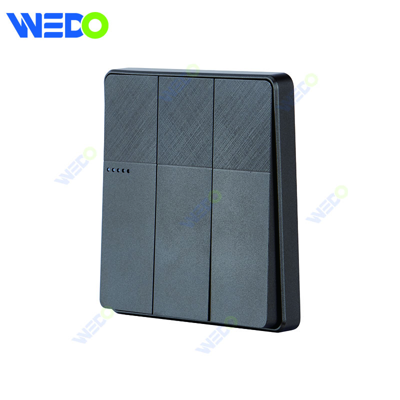 D1 Light Switch Simple Electric, Wall Switch 3gang Wall Switch PC Material Cover with IEC Report SASO