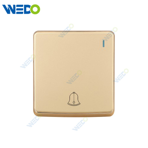 S1 Series Doorbell Switch 16A 250V Light Electric Wall Switch Socket 86*86cm PC Material with Chrome Frame Home Switches
