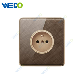 K2-b Series French Socket 250V Light Electric Wall Switch Socket PC Material with Chrome Frame Home Switches