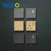 ULTRA THIN A3 Series 4Gang 2way 16A 220V Switch and Socket Different Color Different Style Fashion Design Wall Switch 