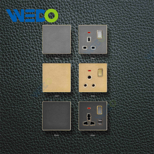 ULTRA THIN A3 Series1Gang 1way 16A 220V Switch and Socket Different Color Different Style Fashion Design Wall Switch 