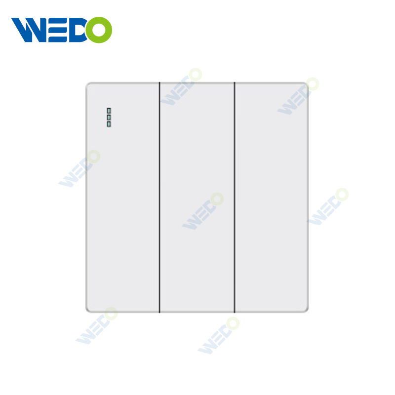 ULTRA THIN A5 Series Switch Socket 3G 16A 250V With PC Materical Different Color Different Style Fashion Design Wall Switch 