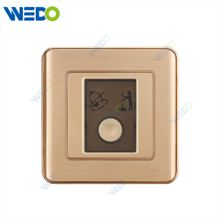 C32 PC Doorbell Switch with Do Not Disturb Socket Gold Electrical Switch Sockets Customized Factory Wall Switch
