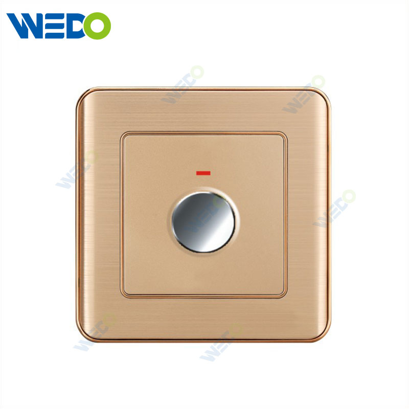 C32 PC Touch Delay Switch Socket Gold Electrical Switch Sockets Customized Factory Wall Switch