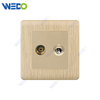 C20 86mm*86mm Home Switch White/silver/gold TV+SATELLITE Electric Wall Switch PC Cover with IEC Certificate