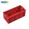 Fireproof Active Red Pvc Electrical Double Gang Junction Box Switch Box 