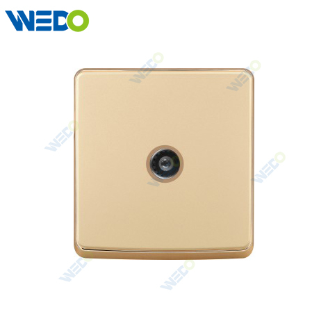 S1 Series TV / Double TV 250V Light Electric Wall Switch Socket 86*146cm PC Material with Chrome Frame Home Switches