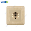 C20 86mm*86mm Home Switch White/silver/gold EUROPEAN SOCKET Light Electric Wall Switch PC Cover with IEC Certificate
