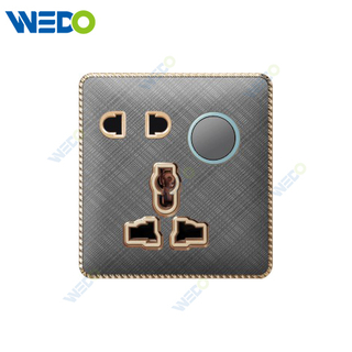 T3 Home Switches 5 Pin Switched Socket with LED Light Ring 250V Light Electric Wall Switch Socket 86*86cm Acrylic Pattern with Lace