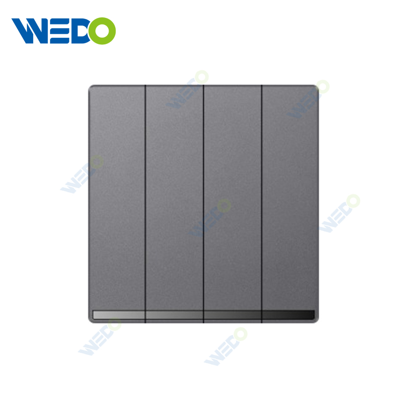 ULTRA THIN A4 Series 4Gang 1Way Switch 16A 220V Different Color Different Style Fashion Design Wall Switch 