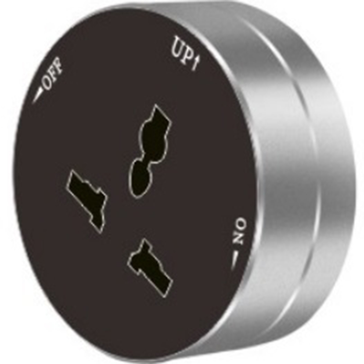 Track Socket in Plug & Socket Aluminum Wall Track Socket Embedded Orbital EU Movable Modular Power Rail Plug System Desktop Socket