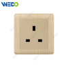 C20 86mm*86mm Home Switch White/silver/gold 13A SOCKET Light Electric Wall Switch PC Cover with IEC Certificate