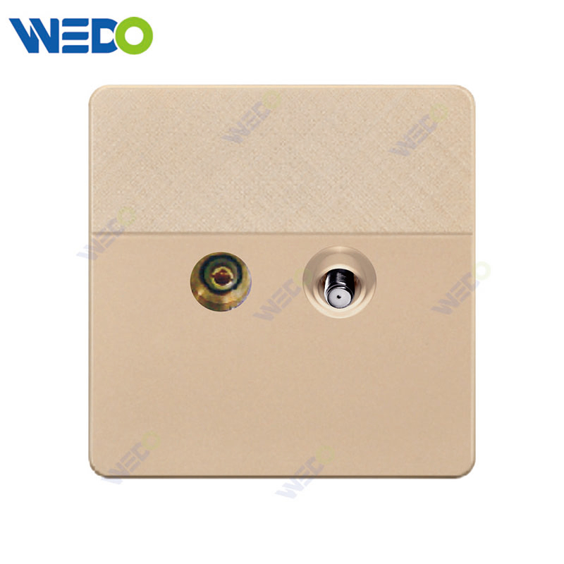 D1 Light Switch Simple Electric, SATELLITE+TV SOCKET Wall Switch PC Material Cover with IEC Report SASO
