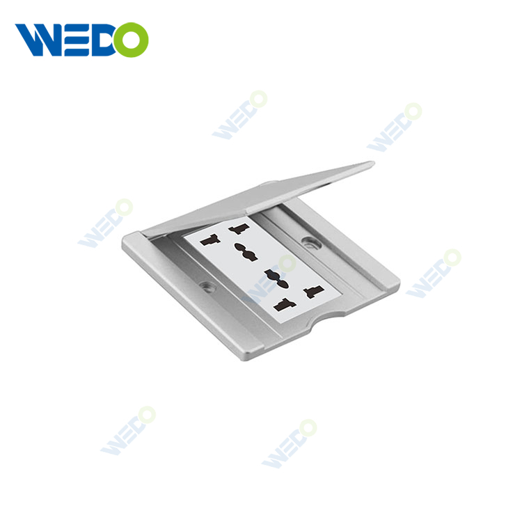 High Quality Silver Ebay Amazon USB 86 Style Floor Outlet Mounted Socket Box with Usb Charger Port 