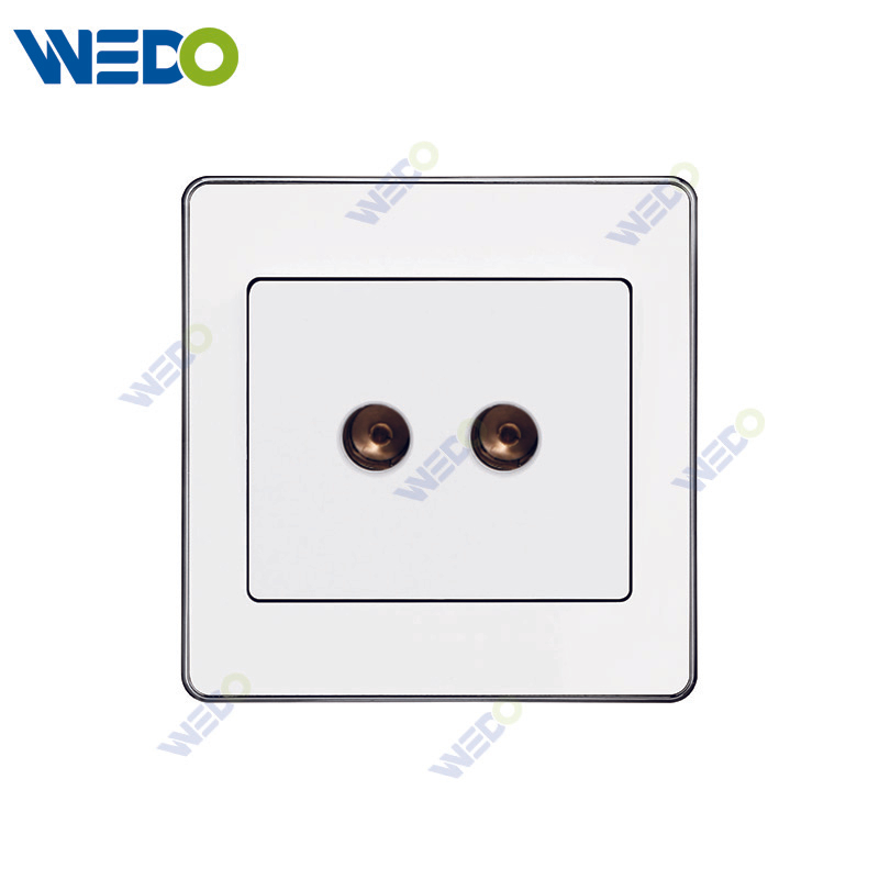 C73 TV/ DOUBLE TV SOCKET Wall Switch Switch Wall Switch Socket Factory Simple Atmosphere Made In China 4 Gang 4 Wire 