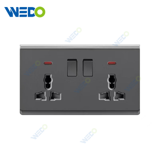 British Standard High Quality Double 13A MF switch socket/+2USB Wall Switch Electrical Socket