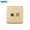 S1 Series TV + TEL / TV + Computer 250V Light Electric Wall Switch Socket 86*146cm PC Material with Chrome Frame Home Switches