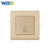 C20 86mm*86mm Home Switch White/silver/gold Doorbell Switch Light Electric Wall Switch PC Cover with IEC Certificate