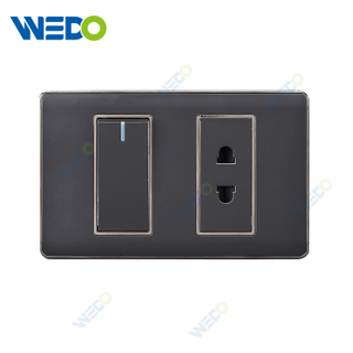 A30 USA 118 Series Socket Outlet Painting Panel Switches And Sockets 1 Gang Switch And 2 Pin Socket
