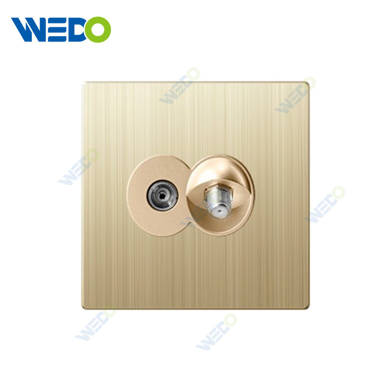 ULTRA THIN A3 Series Double Satellite Socket / Satellite and TV Socket Different Color Different Style Fashion Design Wall Switch 