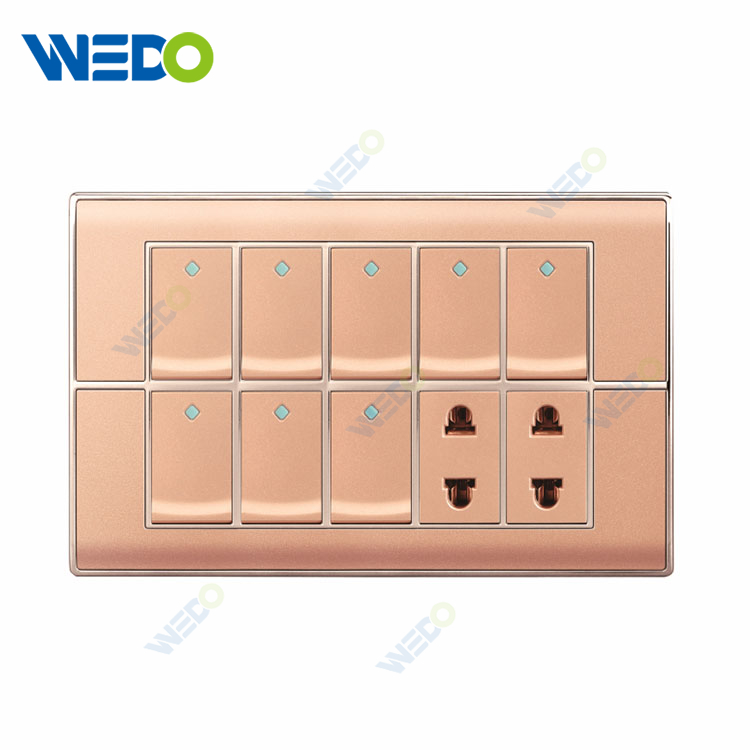 New Design Nepal Pakistan Bangladesh Wall Switch with Socket 2+1/8+2 Switch Socket 