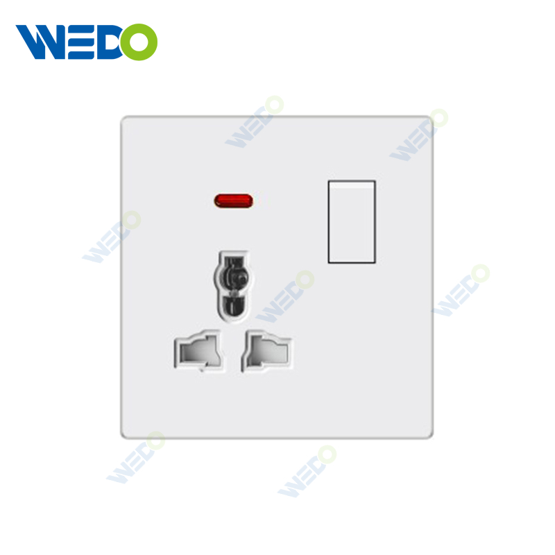 ULTRA THIN SERIES 15A Switch Socket W/Without neon With PC Materical Different Color Home Socket 