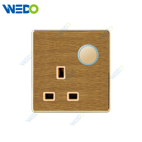 K8 Series Acrylic 13A Switched Socket with LED Light Ring 250V Light Electric Wall Switch Socket Home Switches Twist Pattern