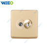 S1 Series TV + SAT 250V Light Electric Wall Switch Socket 86*146cm PC Material with Chrome Frame Home Switches