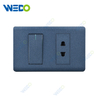 A11 High Quality Home UK Standard Aluminum Electric Wall Socket Switch 1gang 2 Pin Socket