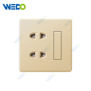 ULTRA THIN 1 Gang 1Way Switch and 2Gang 2Pin socket Different Color Different Style Fashion Design Wall Switch 