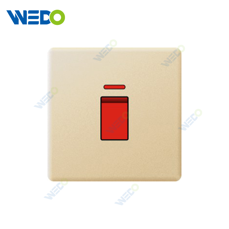 ULTRA THIN A2 Series 45A switch with neon Different Color Different Style Fashion Design Wall Switch 