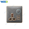 T3 Home Switches 13A MF Switched Socket with LED Light Ring+2USB 250V Light Electric Wall Switch Socket 86*86cm Acrylic Pattern with Lace