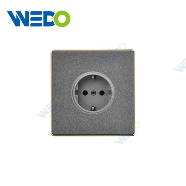 ULTRA THIN Eurpean Socekt With Acrylic / Leather Different Color Different Style Fashion Design Wall Switch 