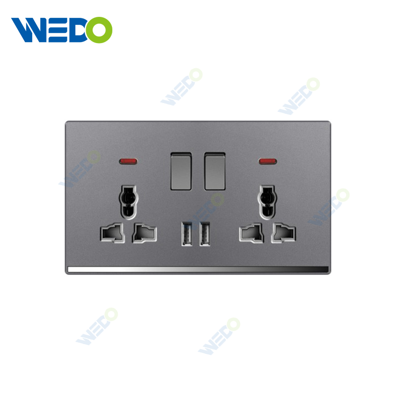 ULTRA THIN A4 Series 4Gang 1Way Switch 16A 220V Different Color Different Style Fashion Design Wall Switch 