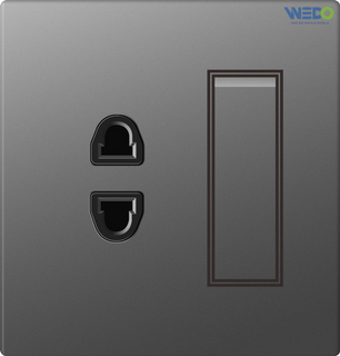 1 Gang 2 PIN Plating S9 Newest Design Switch Socket
