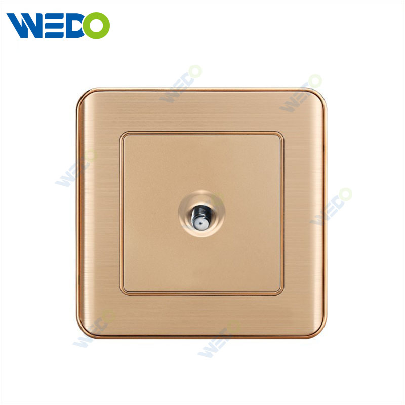 C32 PC Satellite Socket Gold Electrical Switch Sockets Customized Factory Wall Switch