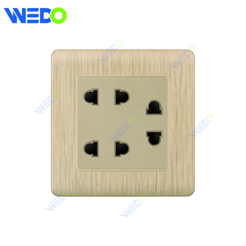 C20 86mm*86mm Home Switch White/silver/gold 2 PIN 4 PIN 6 PIN SOCKET Light Electric Wall Switch PC Cover with IEC Certificate