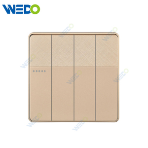 D1 Light Switch Simple Electric, Wall Switch 4gang Wall Switch PC Material Cover with IEC Report SASO