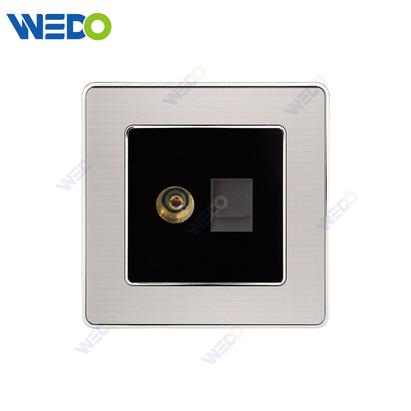 C35 Manufacturer Price EU/UK Standard Electrical Wall Sockets And Switches Plates TV+TEL SOCKET Power Wall Switch And Socket 