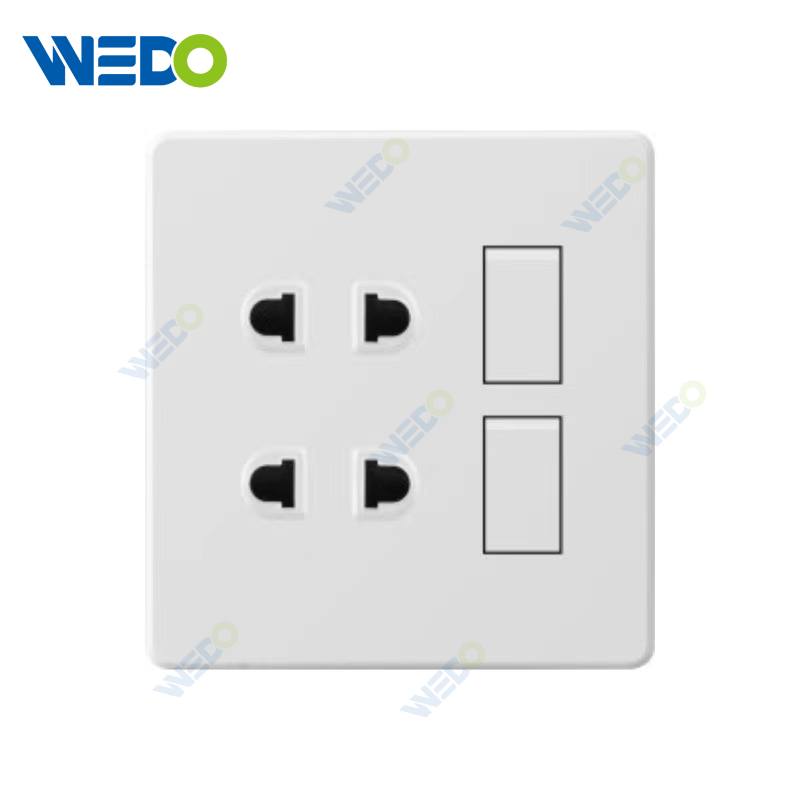 PC 2Gang Switch 2gang 2 Pin Socket Switch Socket for Home