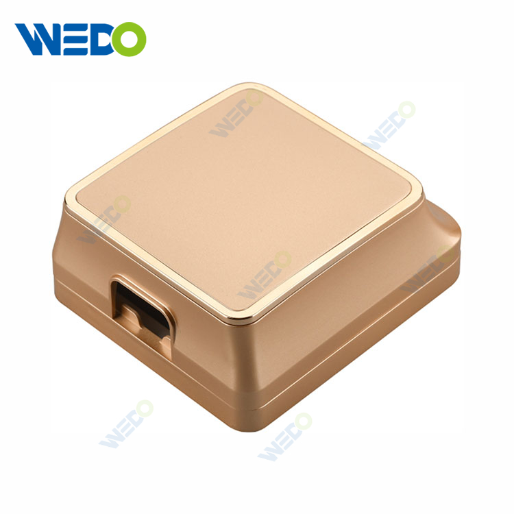 Wenzhou Manufacture Rose Brushed Gold Color Waterproof Box with Chromed Gold Ring DY Style ABS New Material