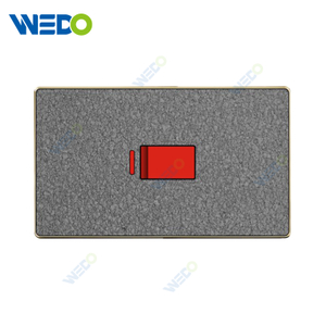 ULTRA THIN A1Series 45A switch with neon (3*6) Acrylic / Leather Different Color Different Style Fashion Design Wall Switch 