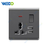 British Standard High Quality MF Switched Socket/+2USB Wall Switch Electrical Socket
