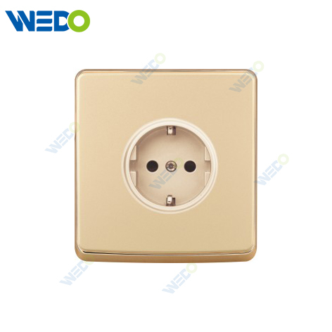 S1 Series Germany Socket 16A Socket 250V Light Electric Wall Switch Socket 86*146cm PC Material with Chrome Frame Home Switches