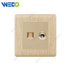 C20 86mm*86mm Home Switch White/silver/gold TEL+SATELLITE Electric Wall Switch PC Cover with IEC Certificate