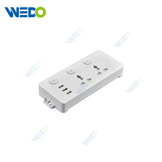 2 Way Universal Extension Wire Socket with Switch Control 