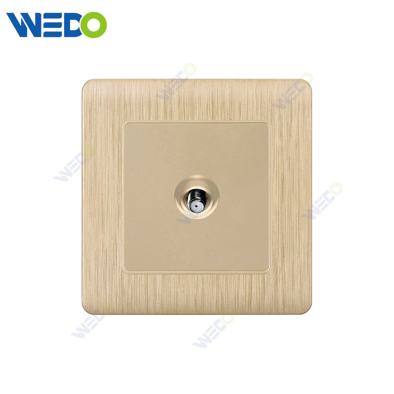 C20 86mm*86mm Home Switch White/silver/gold SATELLITE SOCKET Electric Wall Switch PC Cover with IEC Certificate