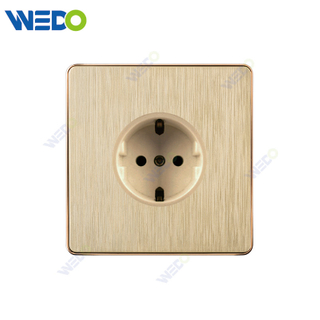 C72 China EUROPEAN SOCKET Electric Push Button Light Wall Switch Many Colors White Silver Gold with Chrome